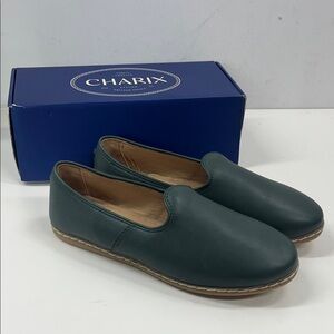 Charix Women's Elegant Dark Green Loafers